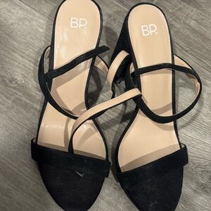 BP Black Strappy Heels for Women
